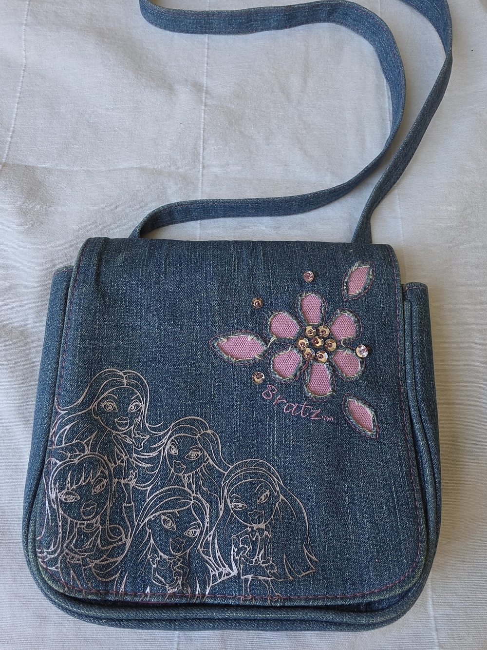 Vintage Y2K Bratz Denim Shoulder Bag 2003 MGA Entertainment Purse